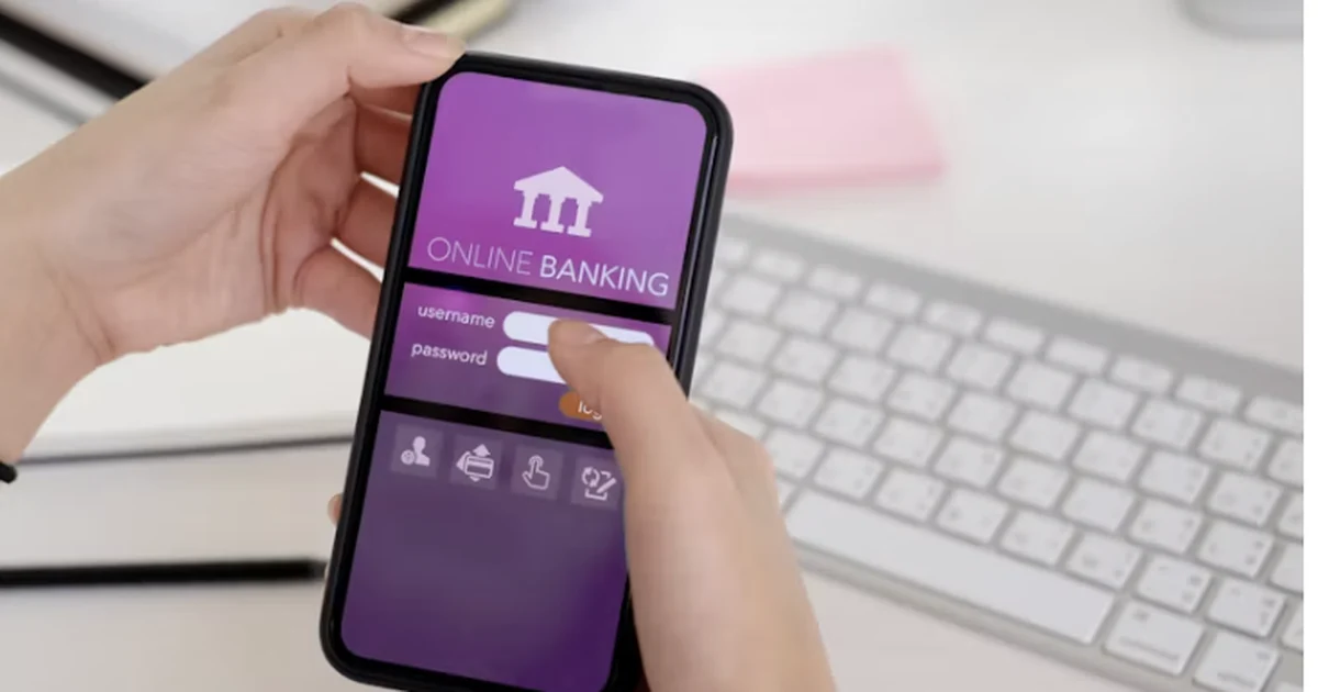 Online banking login screen